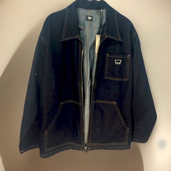 Levi's Skateboard Garage Jacket Men XL DarkWash Denim Workwear Chore Utility NWT - Picture 2 of 9